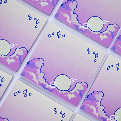 Cloudy Sun Sticky Note Pad