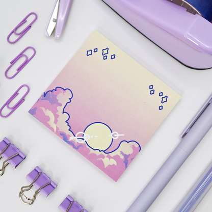 Cloudy Sun Sticky Note Pad
