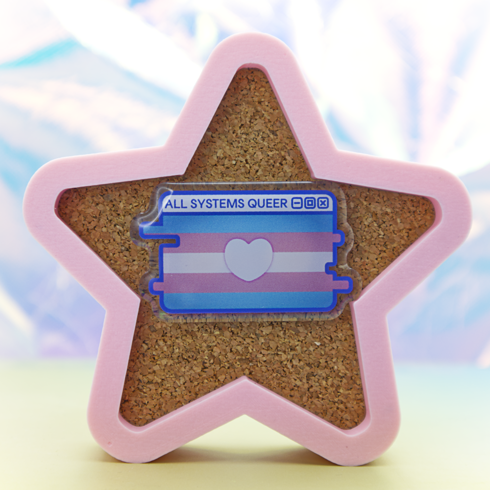 Trans Pride System Message Acrylic Pin