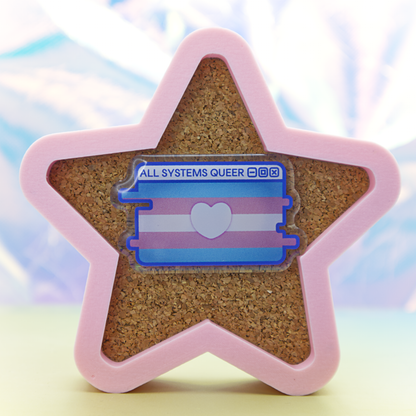 Trans Pride System Message Acrylic Pin