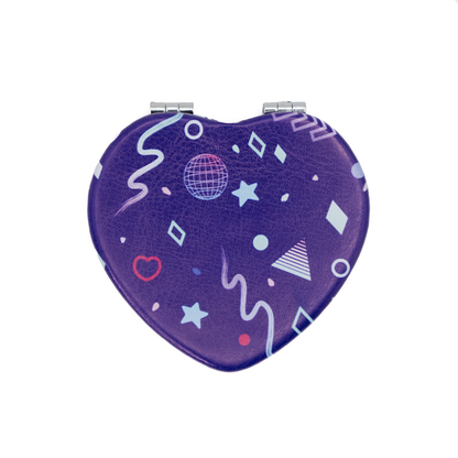 Vapor Party Heart-Shaped Compact Mirror