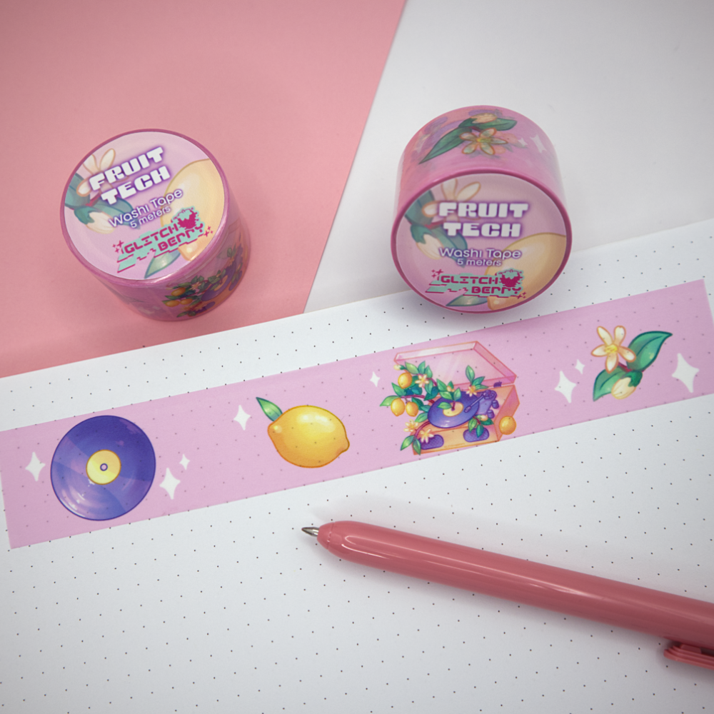 Lemon Record Player Washi Tape