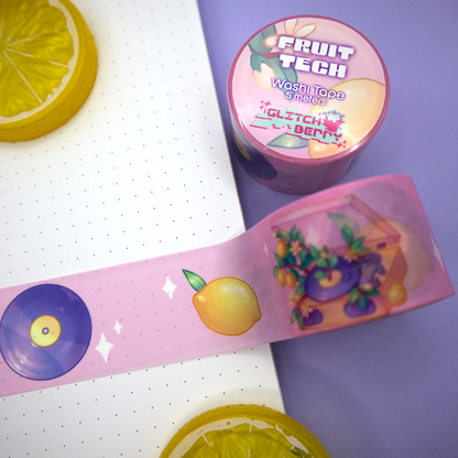 Lemon Record Player Washi Tape