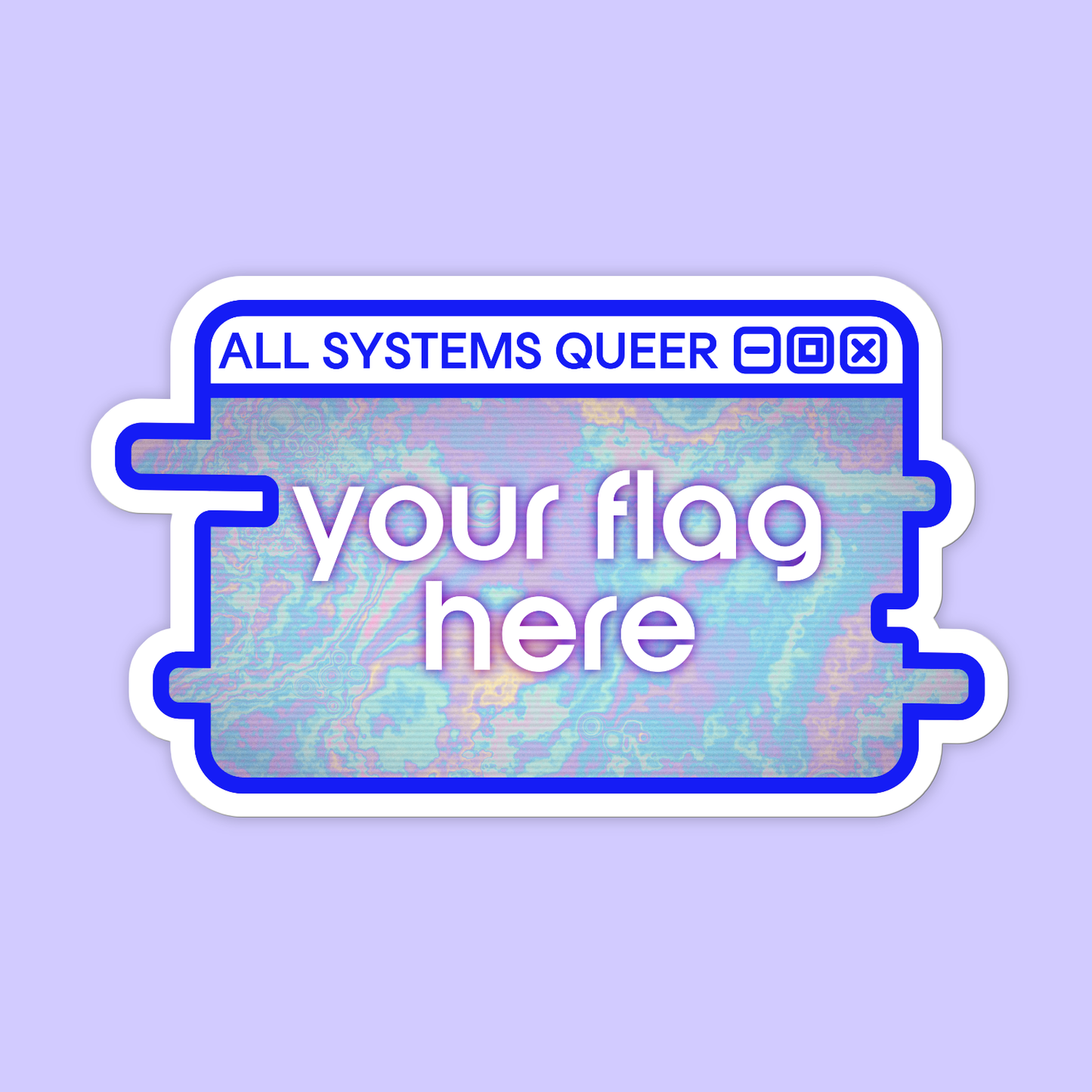 Build-Your-Own Pride System Message Sticker