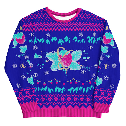 Biblically Accurate Strawberry Christmas Sweater