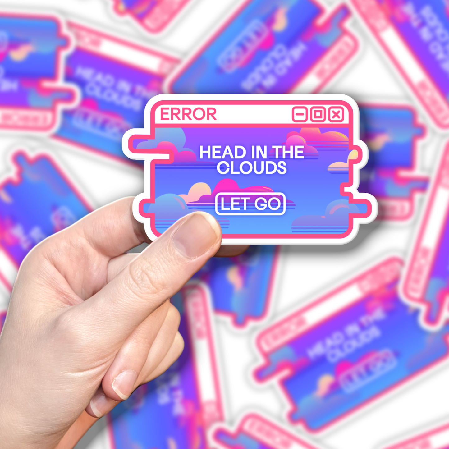 "Head in the Clouds" System Message Sticker