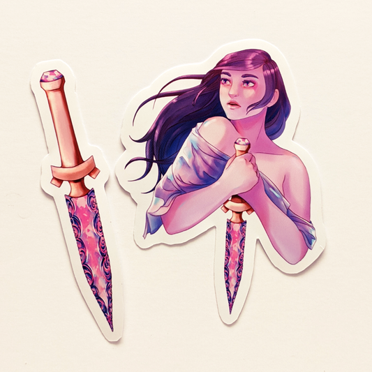 Crystal Dagger Sticker Duo