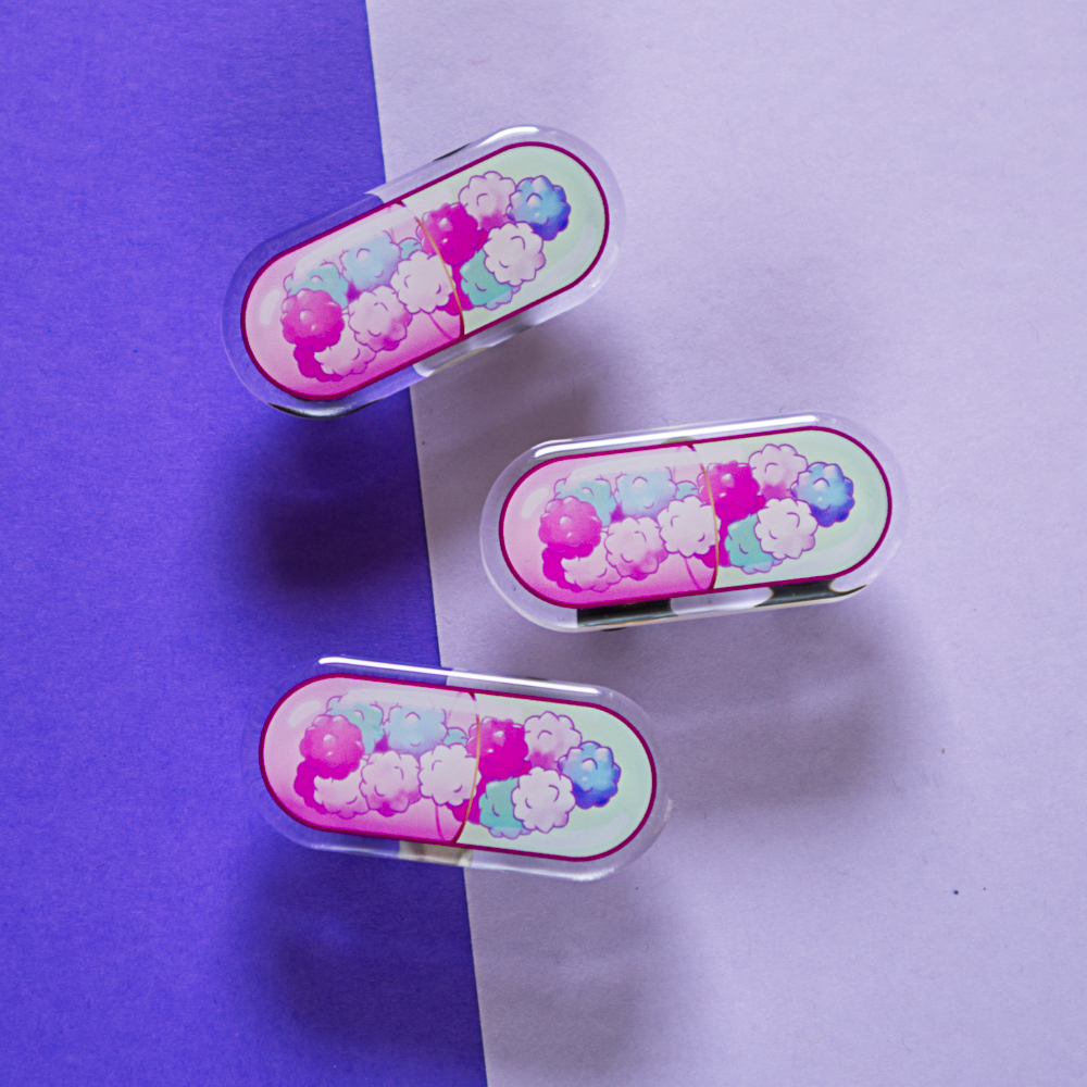 Candy Capsule Acrylic Pin