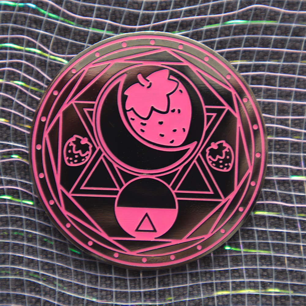 Summoning Strawb Enamel Pin