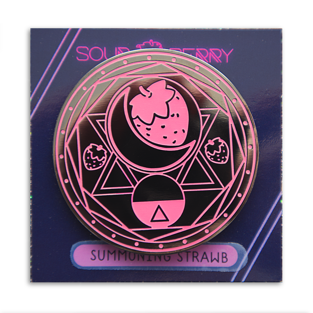 Summoning Strawb Enamel Pin