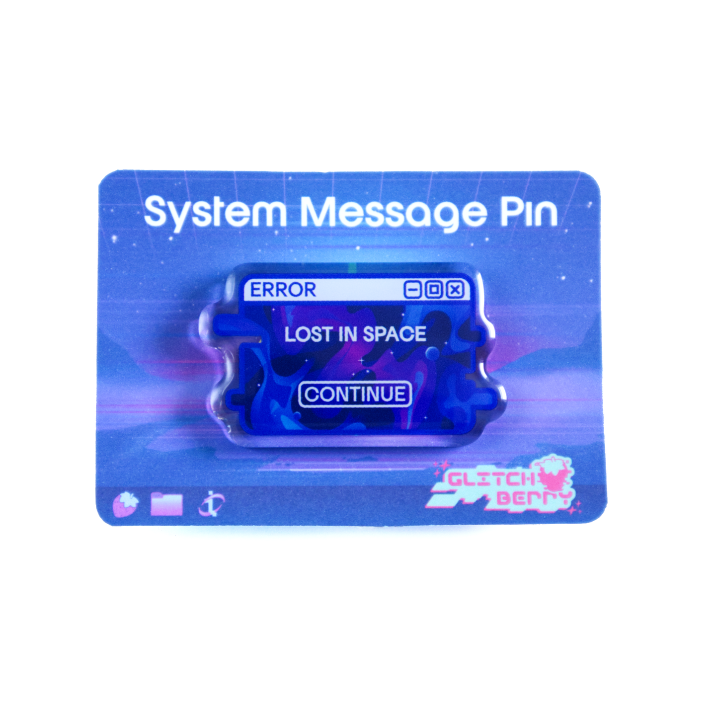 "Lost In Space" System Message Acrylic Pin