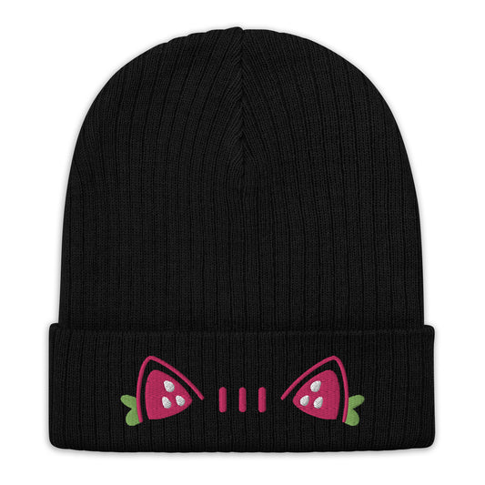 Strawberry Cat Knit Beanie