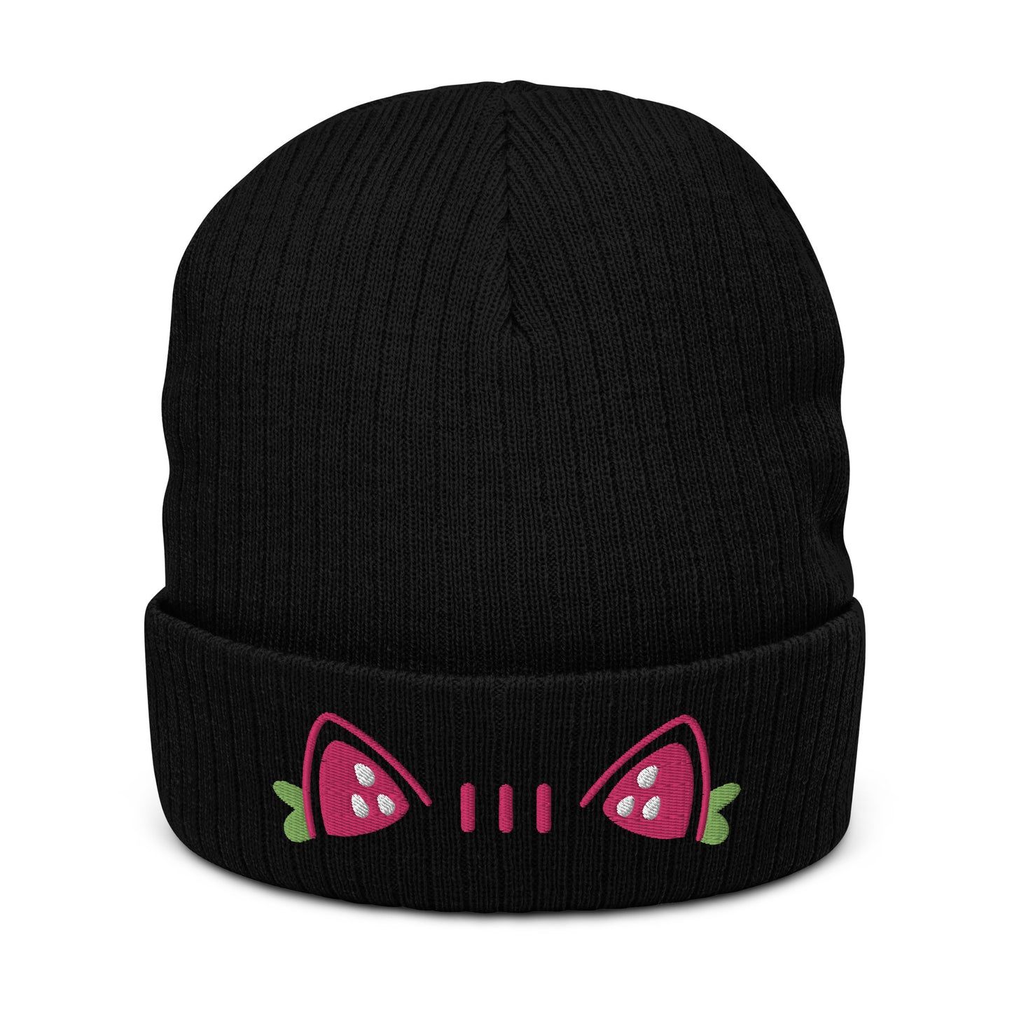 Strawberry Cat Knit Beanie