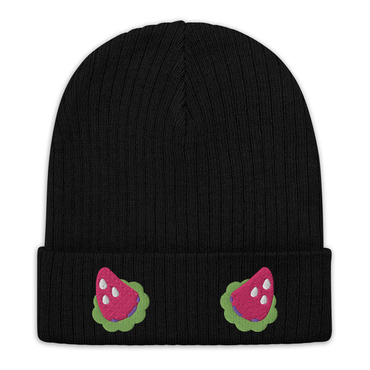 Strawberry Horns Knit Beanie