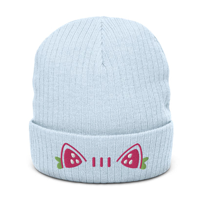 Strawberry Cat Knit Beanie