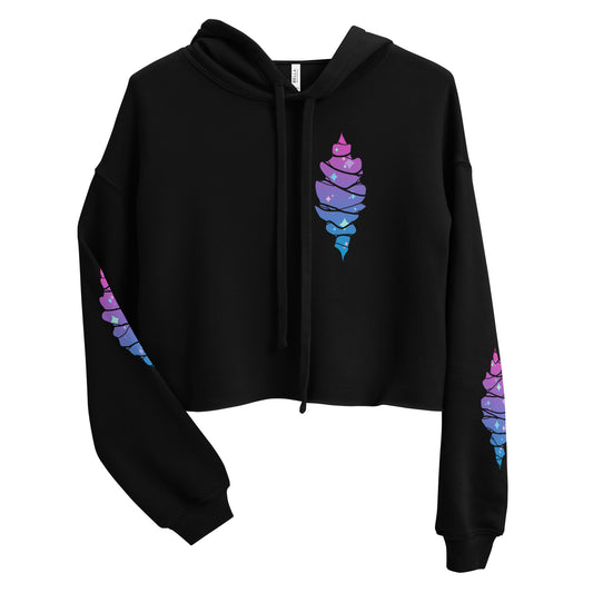 Cosmic Rips Crop Hoodie